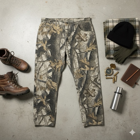 Wrangler Pro Gear Jeans 38x32 (*38x30) Realtree Hardwood Camo Hunting PG000HW